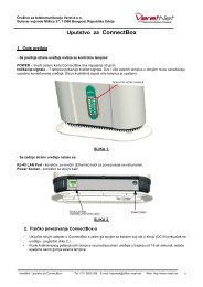 Uputstvo za ConnectBox - VeratNet