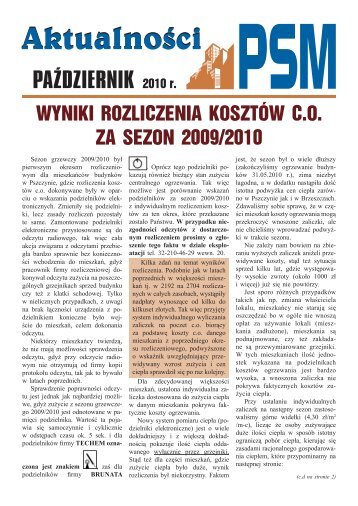 Pobierz - Pszczyńska Spółdzielnia Mieszkaniowa - Pszczyna