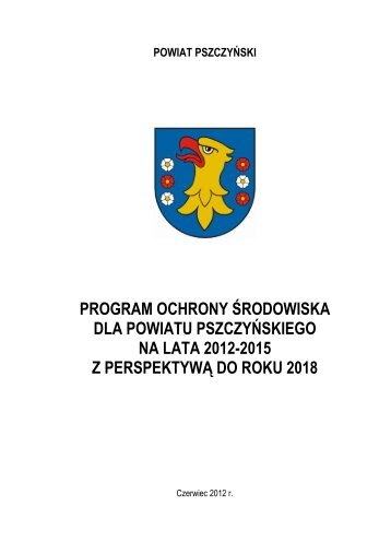 program ochrony środowiska dla powiatu ... - Powiat pszczyński