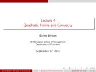 Lecture 4 Quadratic Forms and Convexity