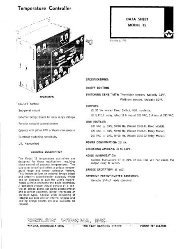 Temperature Controller '~0a-TLo~W ~MHoKaD o~Q - Watlow