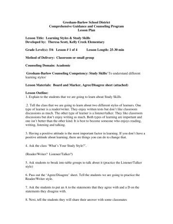 Learning Styles Questionnaire Directions: Read the statements to