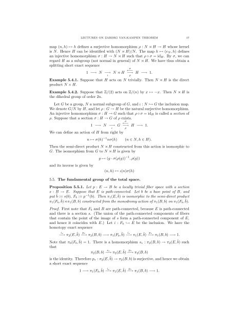 LECTURES ON ZARISKI VAN-KAMPEN THEOREM 1. Introduction ...