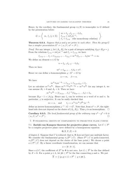 LECTURES ON ZARISKI VAN-KAMPEN THEOREM 1. Introduction ...