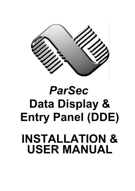 ParSec Data Display & Entry Panel (DDE ... - How do I