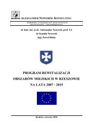 program rewitalizacji obszarÃ³w miejskich w rzeszowie na lata 2007