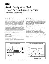 3M static dissipative 2705 clear polycarbonate carrier tape