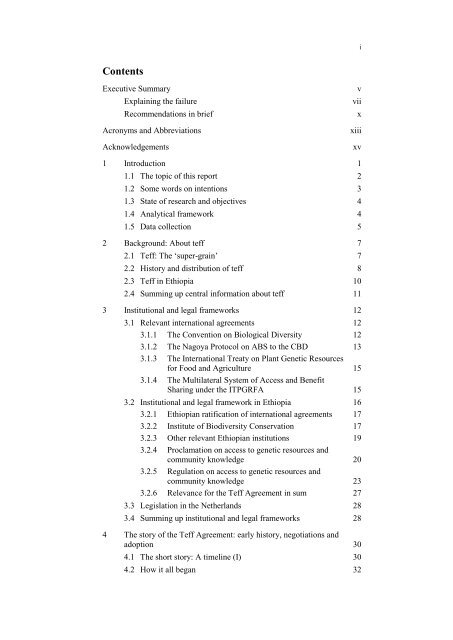 The Access and Benefit-Sharing Agreement on Teff Genetic - Fridtjof ...