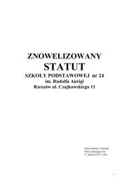 STATUT SP24.pdf - Biuletyn Informacji Publicznej Miasta RzeszÃ³w