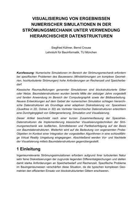 baumdatenstrukturen in strÃ¶mungsmechanischen simulationen