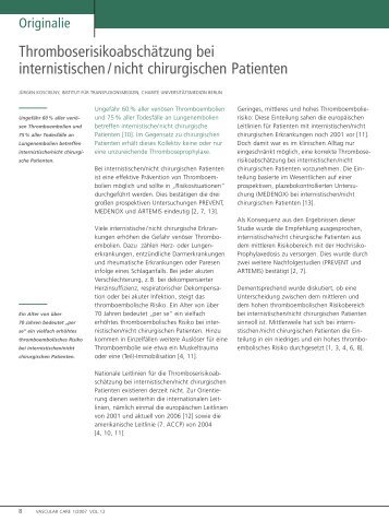 Risikostratifizierung nach Lutz und Haas - Vascularcare.de