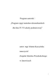 Program zajÄÄ teatralno-dziennikarskich dla klas IV-VI szkoÅy ...