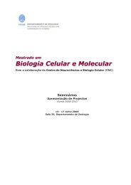 Biologia Celular e Molecular - Universidade de Coimbra