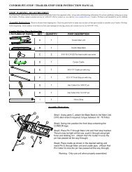 condor pit-stop / trailer-stop user instruction ... - Custom Dynamics