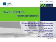 Das EUROPASS Rahmenkonzept