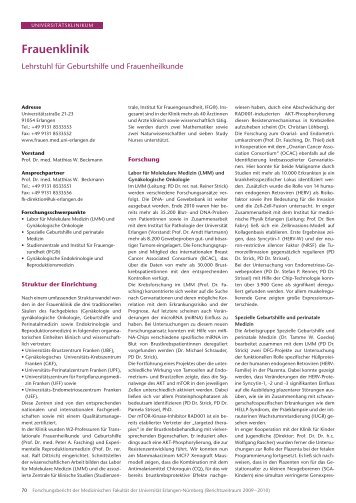 Forschungsbericht 2009-2010 deutsch.pdf - Frauenklinik