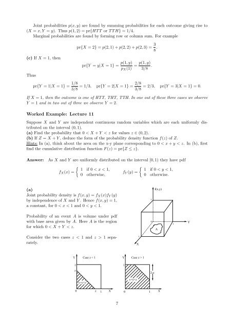 MATH1725 Introduction to Statistics: Worked examples