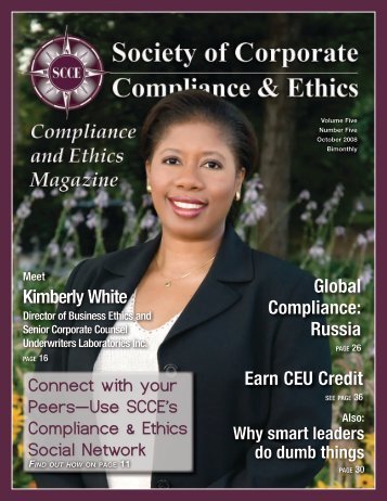 Compliance & Ethics - Society of Corporate Compliance and Ethics
