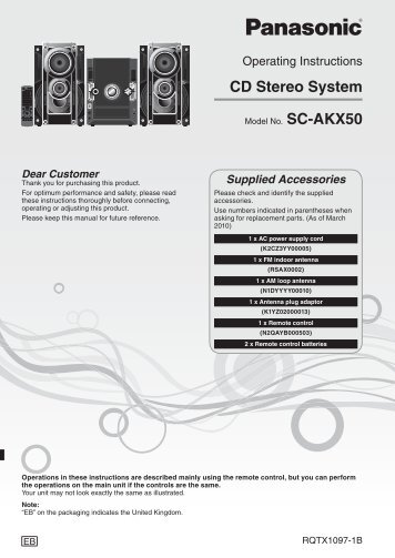 CD Stereo System - Panasonic