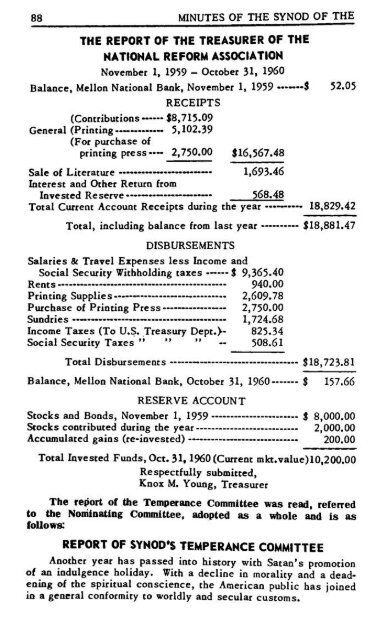 Reformed Presbyterian Minutes of Synod 1961 - Rparchives.org