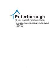 housing and homelessness needs assessment summary may, 2013