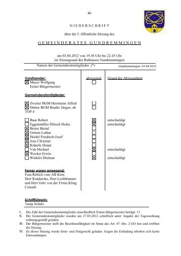 gemeinderatesgundremm ingen - FWG/UWG Gundremmingen