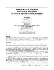 Identification et validation des besoins utilisateurs en matière d ...