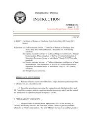 DoD Instruction 1336.1, January 6, 1989 - Veterans to the DD214 ...