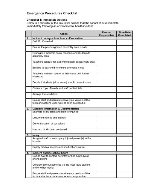 ocp emergency assignment list