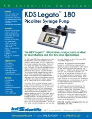 KDS 310 Datasheet v5 - KD Scientific Syringe Pumps