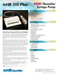 KDS 310 Datasheet v5 - KD Scientific Syringe Pumps