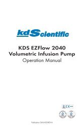 KDS EZFlow 2040 Volumetric Infusion Pump Operation Manual