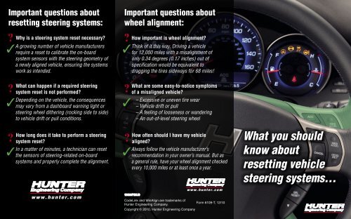 What you should know about resetting vehicle steering ... - Pro-Align