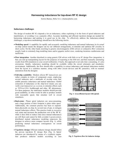 Harnessing inductance for top-down RF IC design