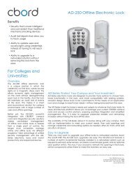 AD-250 Offline Electronic Lock - CBORD Solutions for Colleges and ...