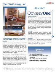 OdysseyOne - CBORD Solutions for Colleges and Universities - The ...