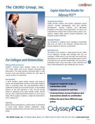 Copier Interface Reader for Odyssey PCS - CBORD Solutions for ...