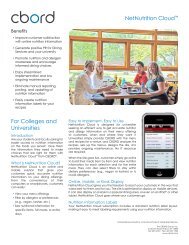 NetNutrition Cloud - CBORD Solutions for Colleges and Universities