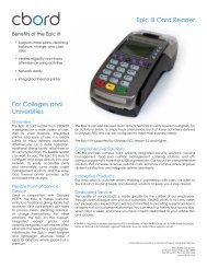 Epic III Card Reader - CBORD Solutions for Colleges and Universities