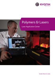 Polymers & Lasers - Laser Application Center - VESTAKEEP?