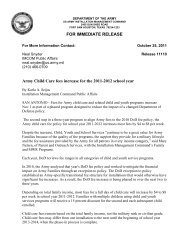 Army Child Care fees increase for the 2011-2012 ... - Fort Sill MWR