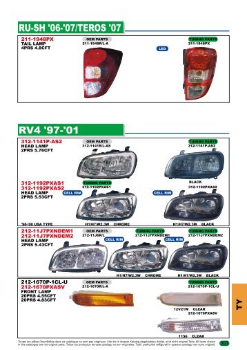 RU-SH '06-'07/TEROS '07 RV4 '97-'01 - Depo