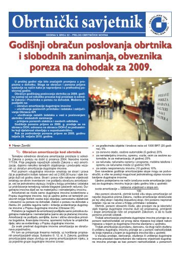 ObrtniÄki savjetnik broj 22 - Hrvatska obrtniÄka komora