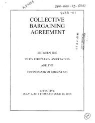 collective bargaining agreement tiffin city school distrjct board of ...