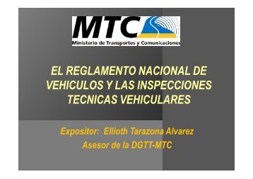 el reglamento nacional de vehiculos y las inspecciones tecnicas