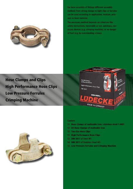 Hose Clamps,- Clips and Ferrules