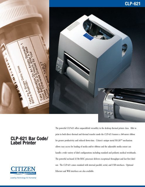 CLP-621 Bar Code/ Label Printer