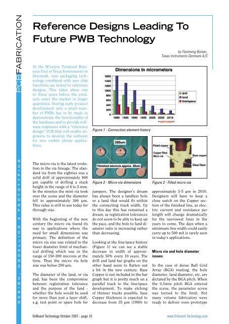 Reference Designs Leading To Future PWB Technology - OnBoard ...