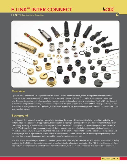 F-Link Inter-Connect Brochure - Optical Cable Corporation