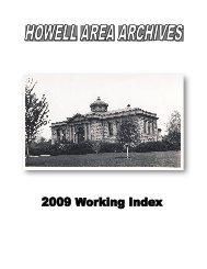 Howell Area Archives Working Index - Howell Carnegie District Library
